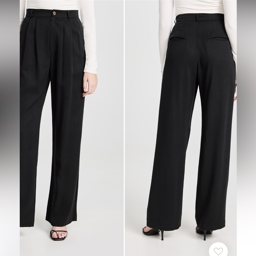 Reformation Black Mason High Waisted Pants - 0